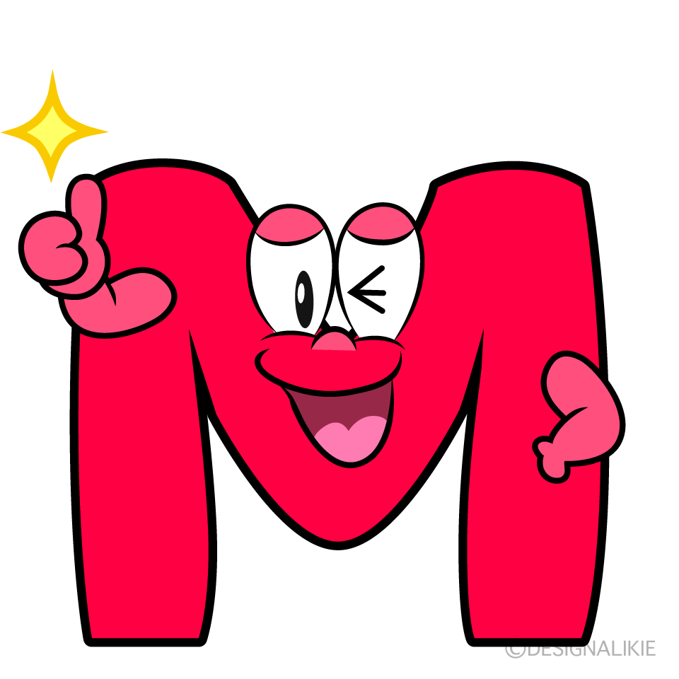 Thumbs up M Cartoon Character Image
