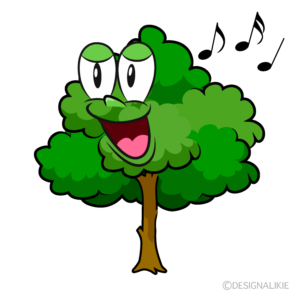 Singing Tree Cartoon Character Image