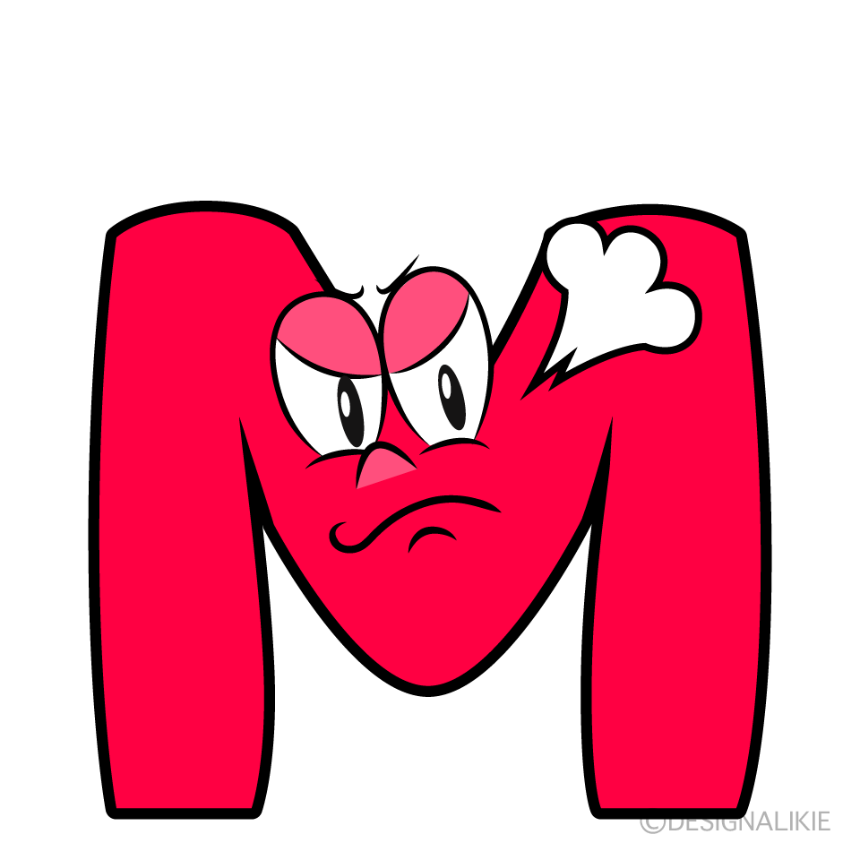 Angry M Cartoon Character Image
