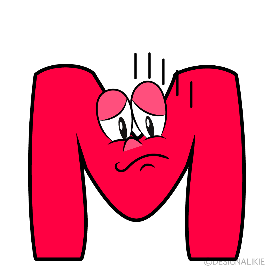 Depressed M Cartoon Character Image