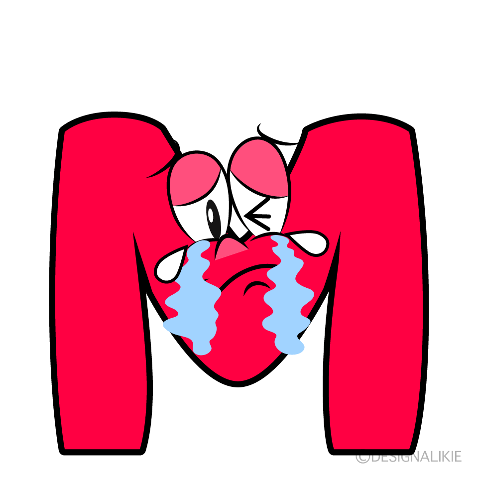 Crying M Cartoon Character Image