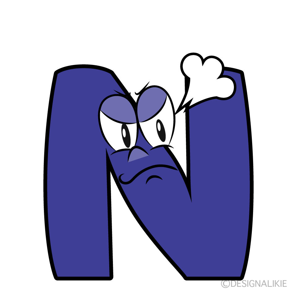 Angry N Cartoon Character Image