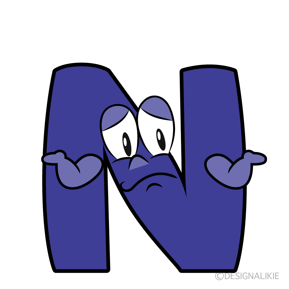 Troubled N Cartoon Character Image
