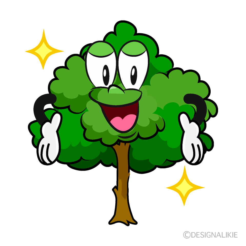 Glitter Tree Cartoon Character Image