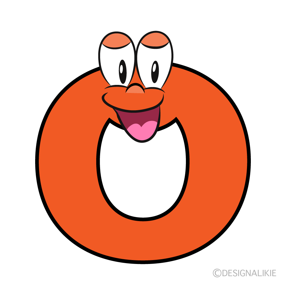 Smiling O Cartoon Character Image