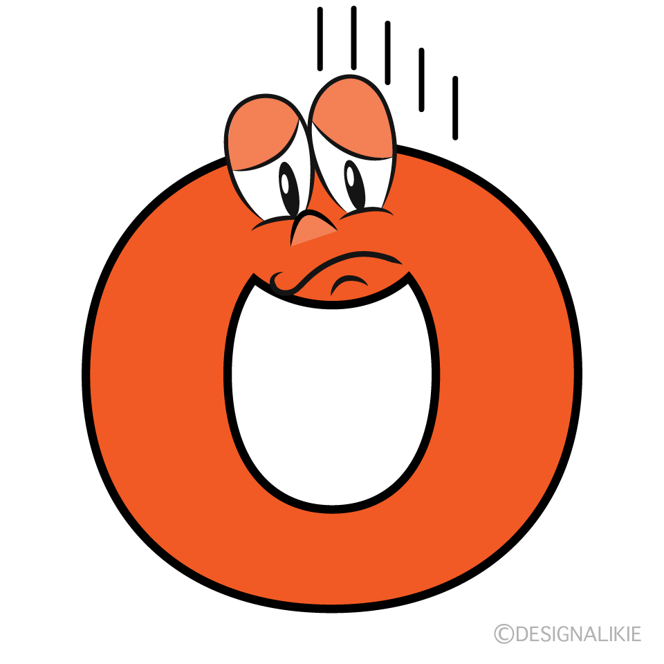 Depressed O Cartoon Character Image