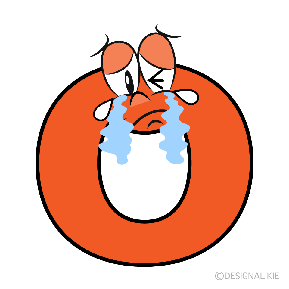 Crying O Cartoon Character Image