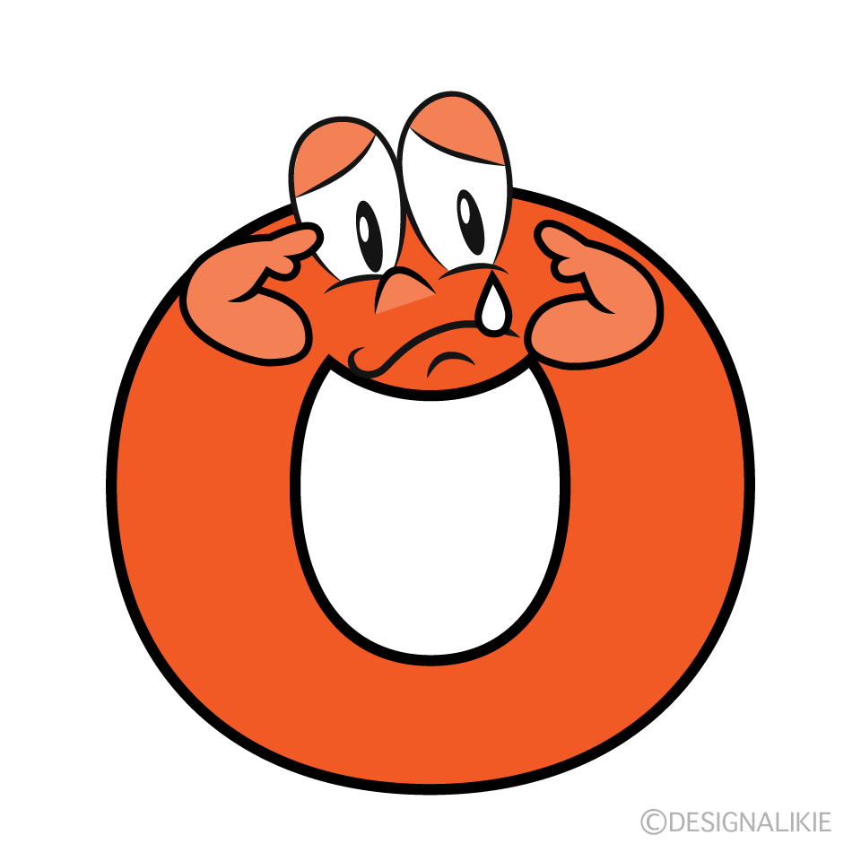 Sad O Cartoon Character Image