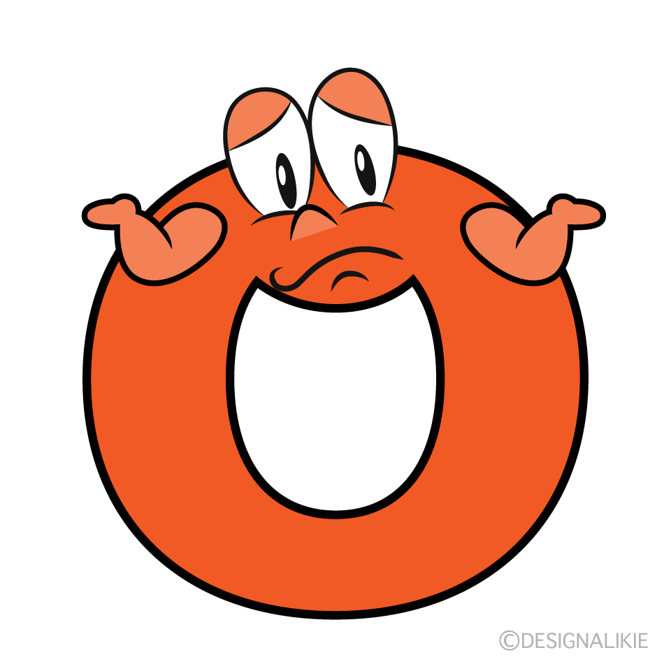 Troubled O Cartoon Character Image
