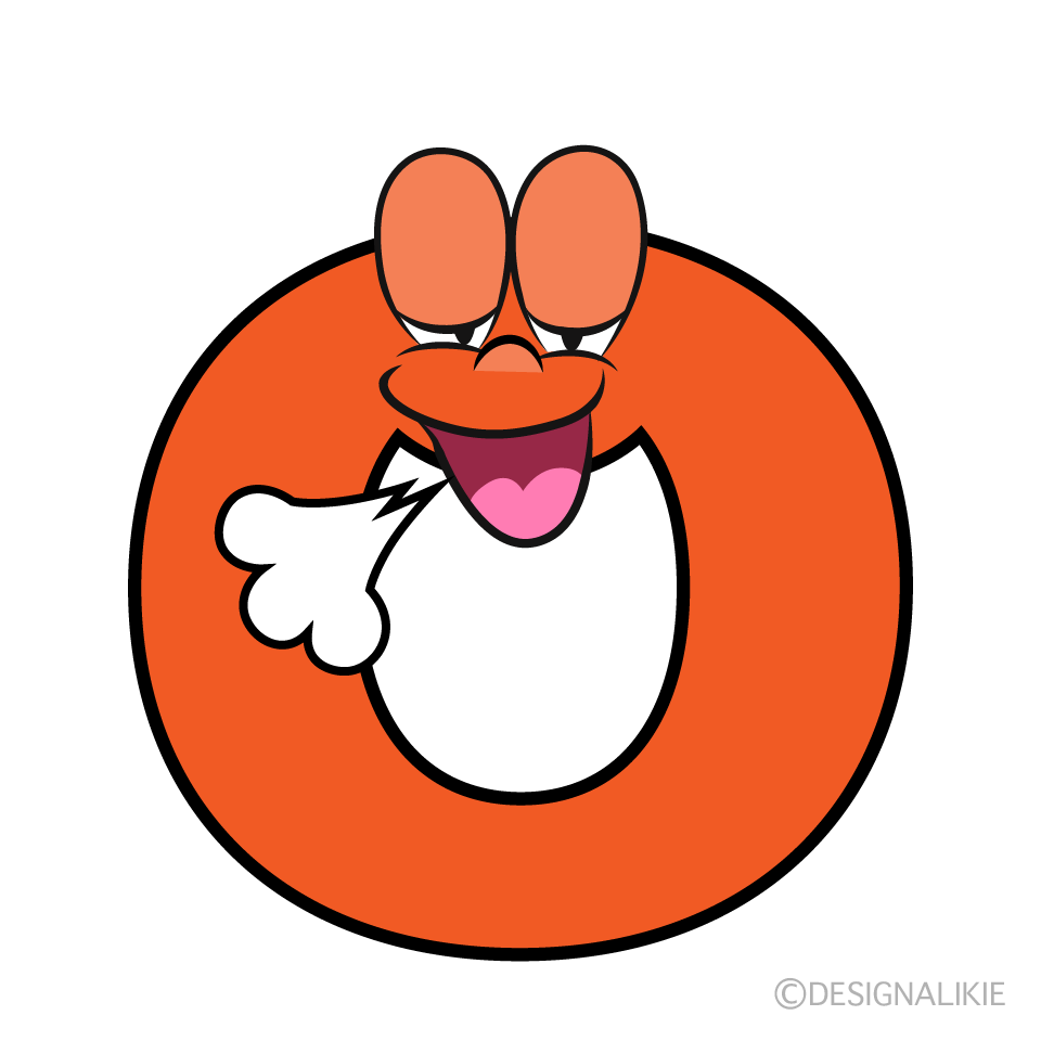 Relaxing O Cartoon Character Image