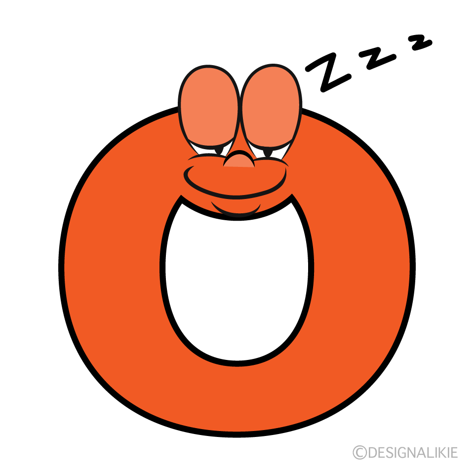 Sleeping O Cartoon Character Image