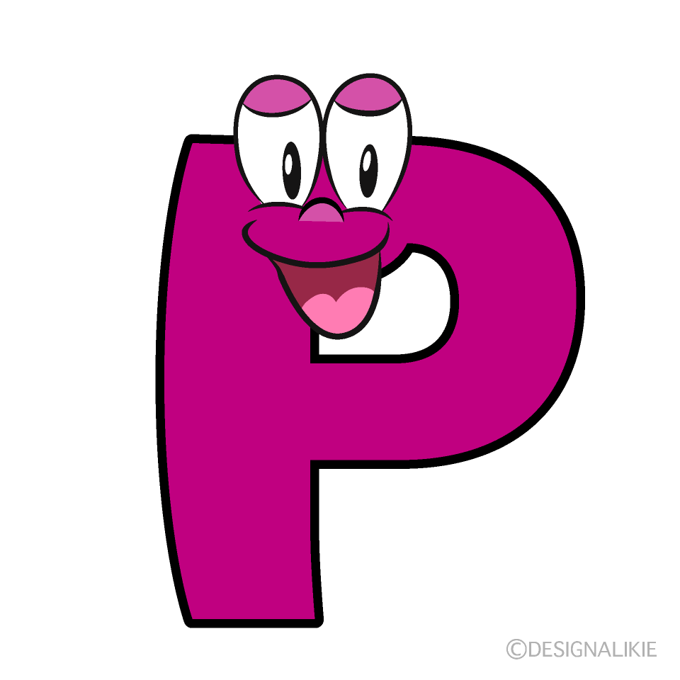 Smiling P Cartoon Character Image