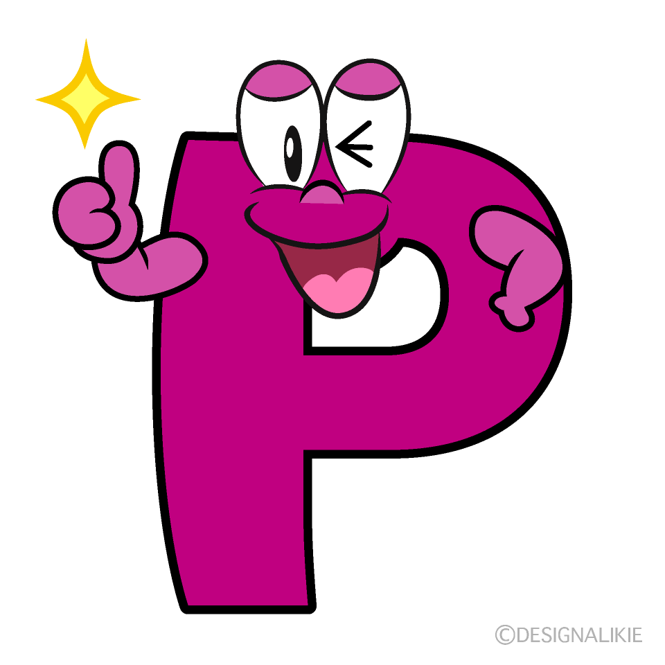 Thumbs up P Cartoon Character Image