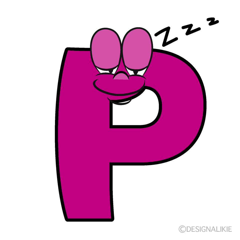 Sleeping P Cartoon Character Image