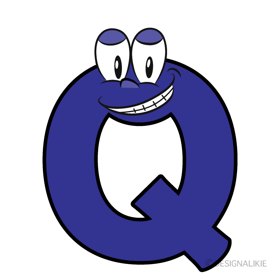 Grinning Q Cartoon Character Image