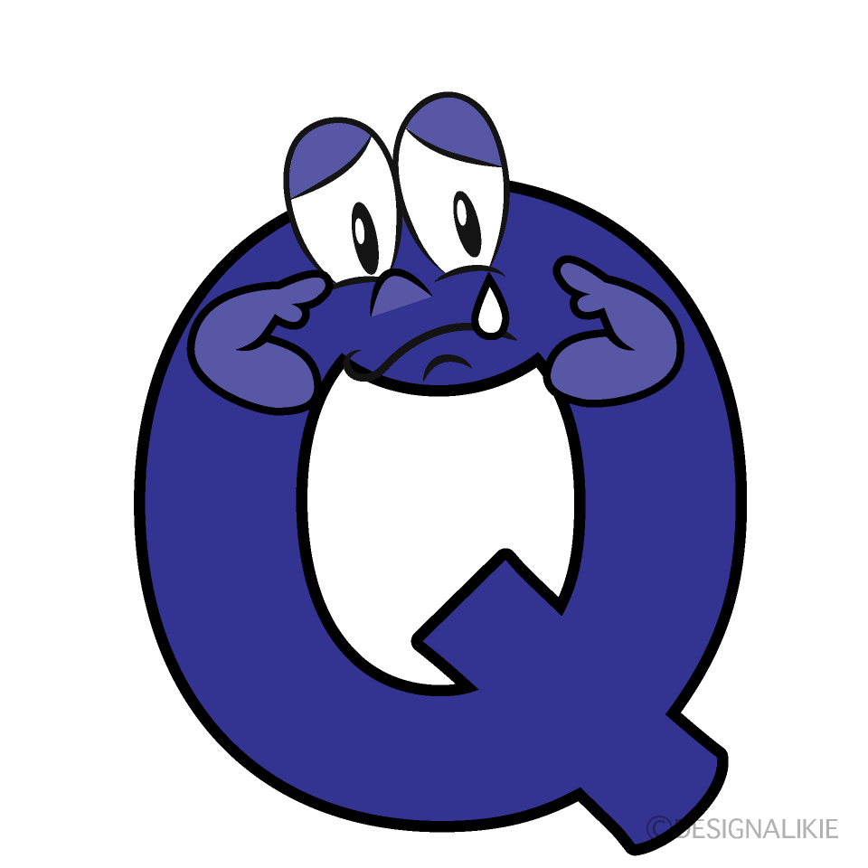 Sad Q Cartoon Character Image