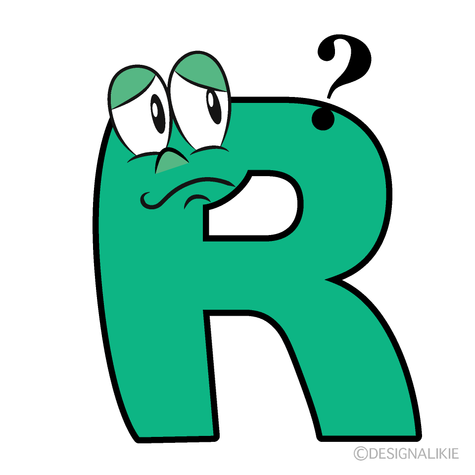 Thinking R Cartoon Character Image