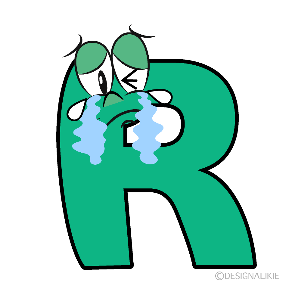 Crying R Cartoon Character Image