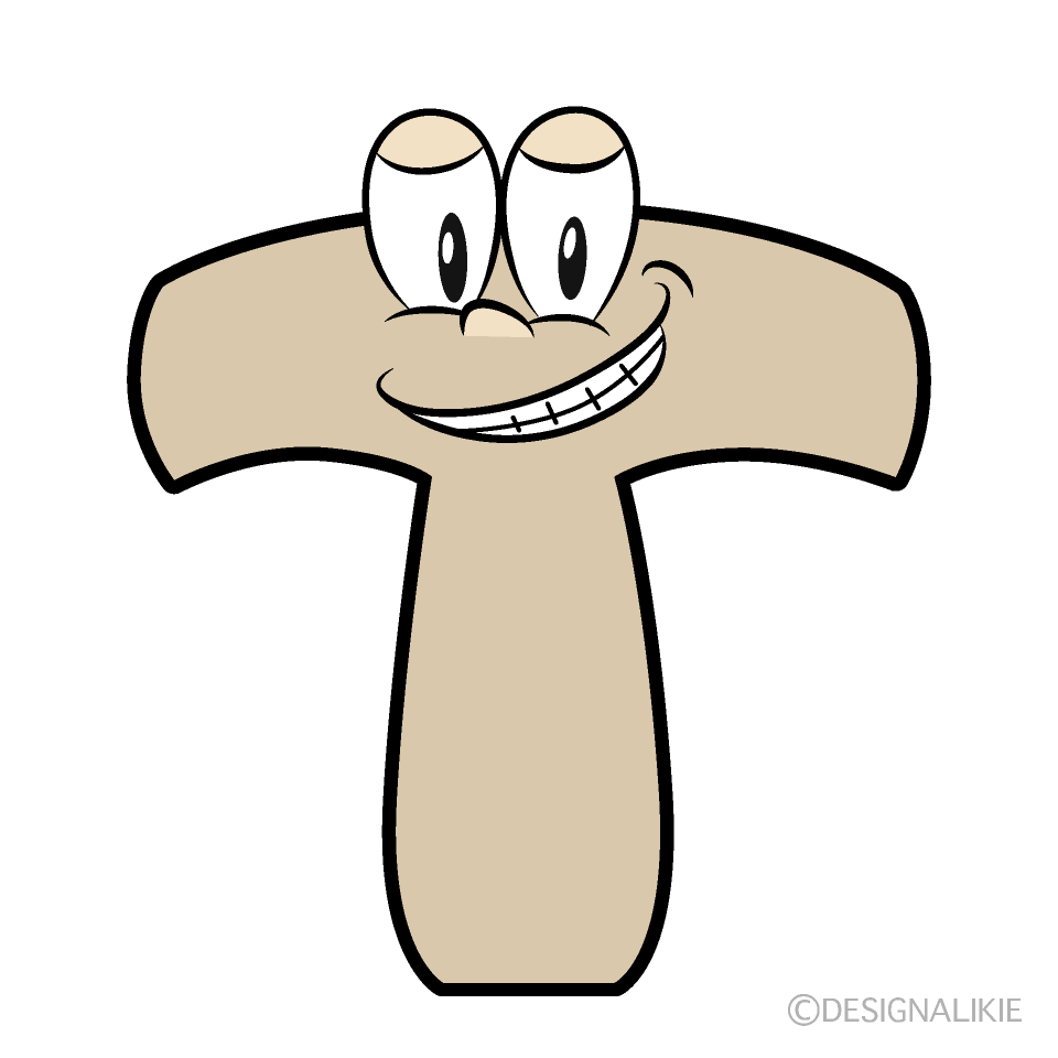 Grinning T Cartoon Character Image