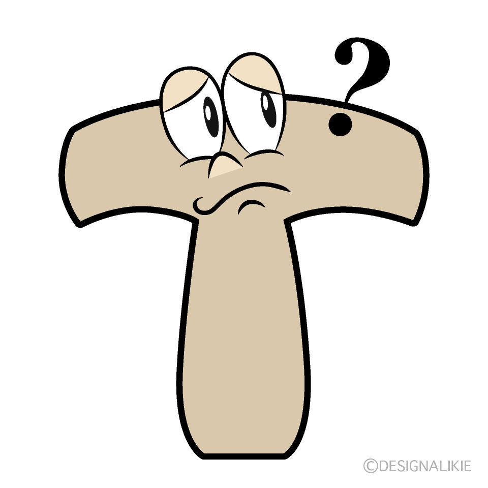 Thinking T Cartoon Character Image