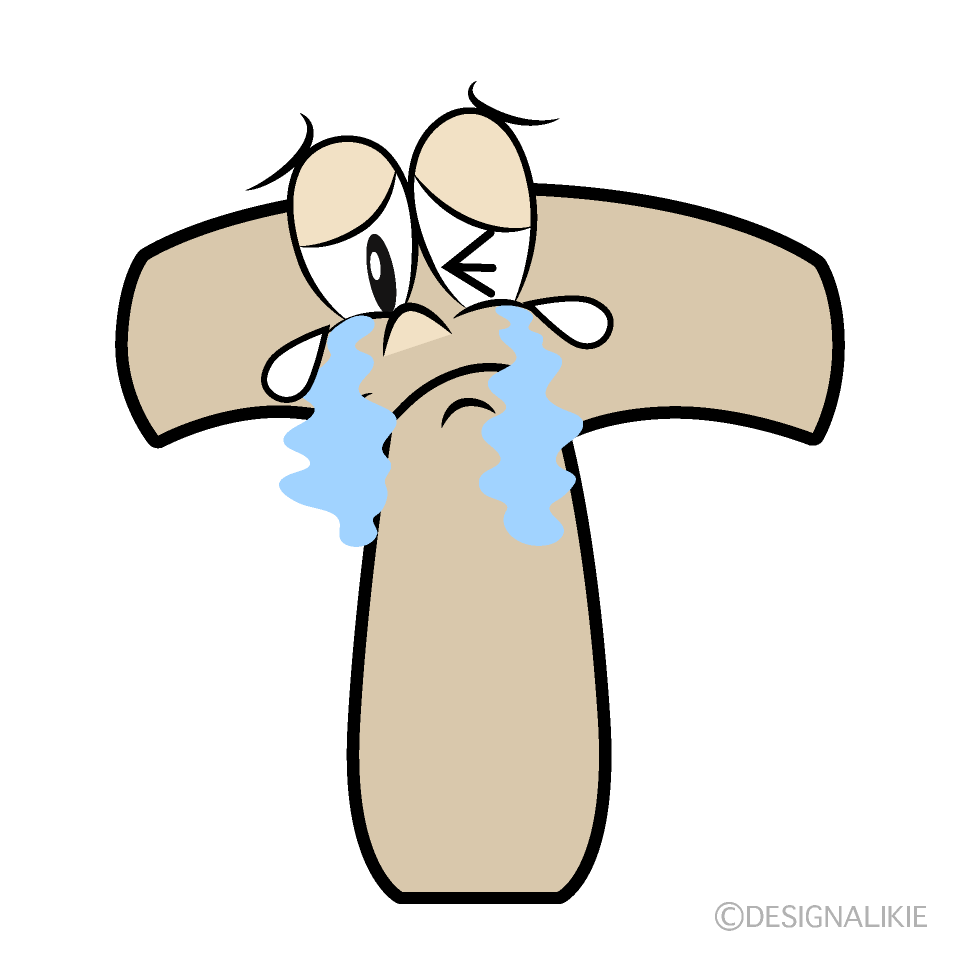 Crying T Cartoon Character Image