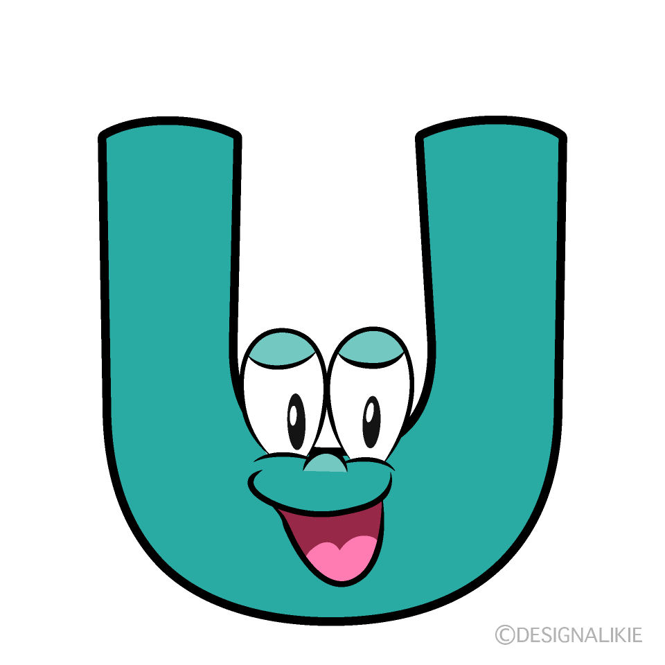Smiling U Cartoon Character Image