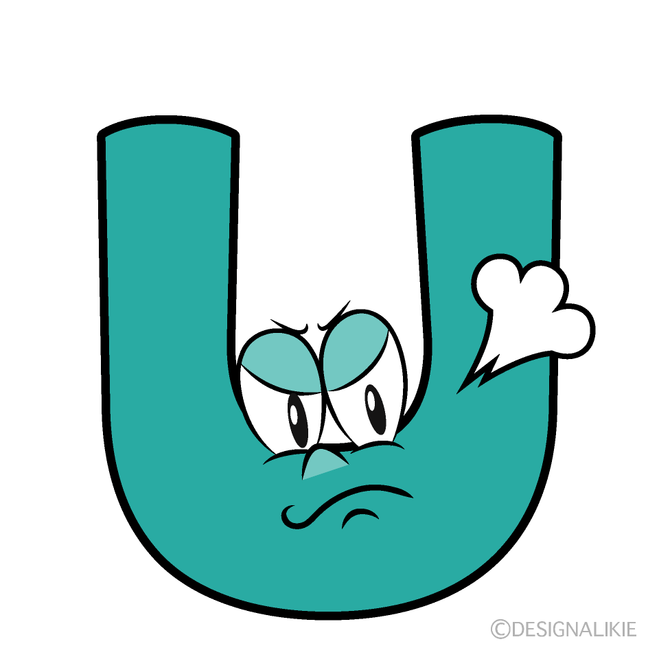 Angry U Cartoon Character Image