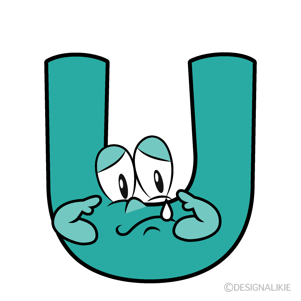 Sad U Cartoon Character Image