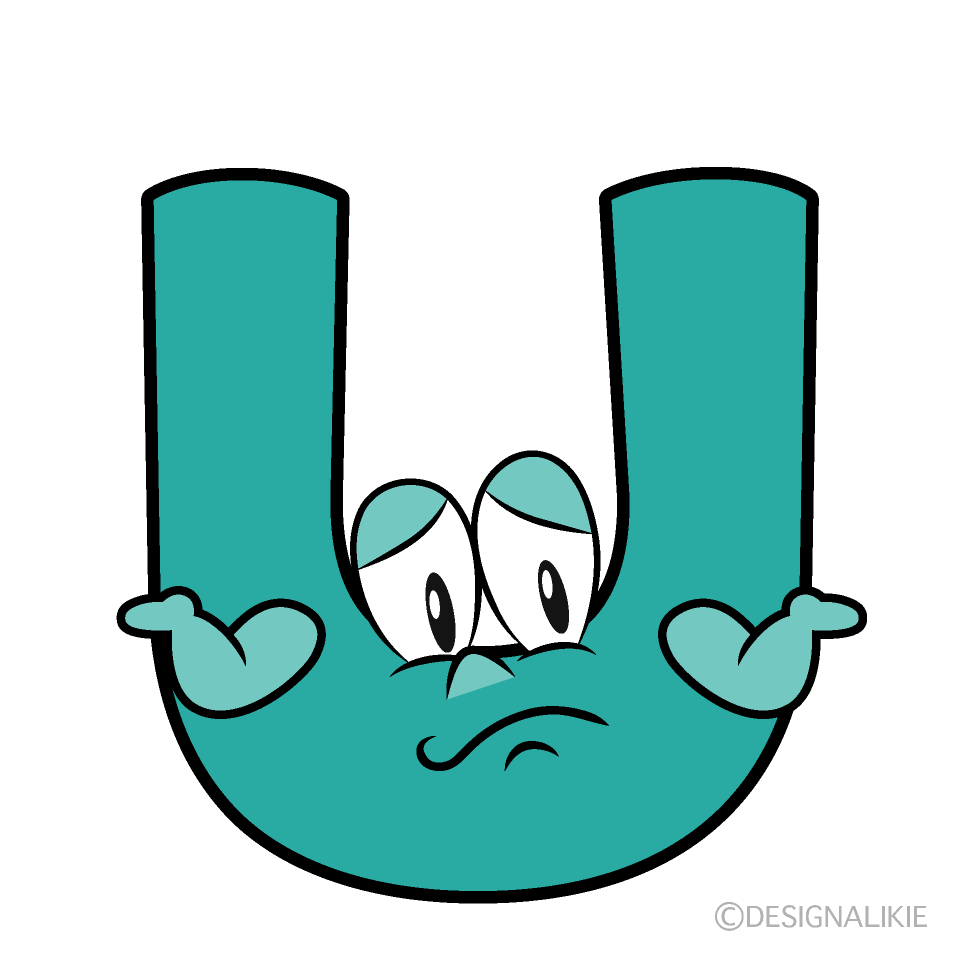Troubled U Cartoon Character Image