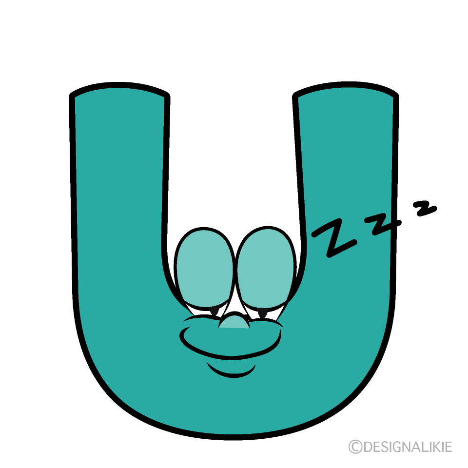 Sleeping U Cartoon Character Image