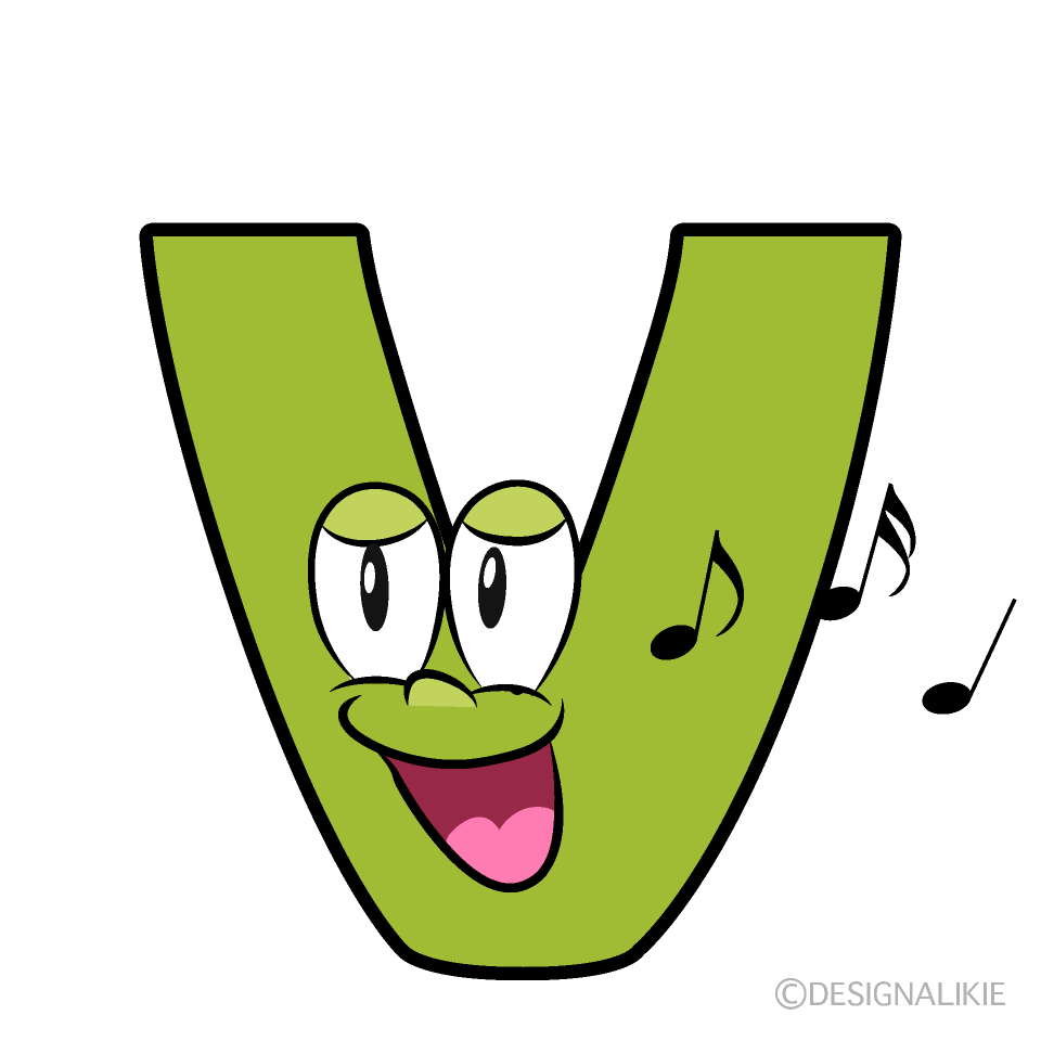 Singing V Cartoon Character Image