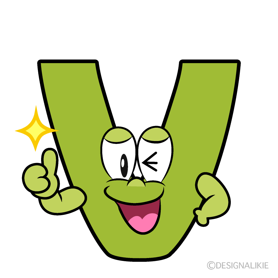 Thumbs up V Cartoon Character Image