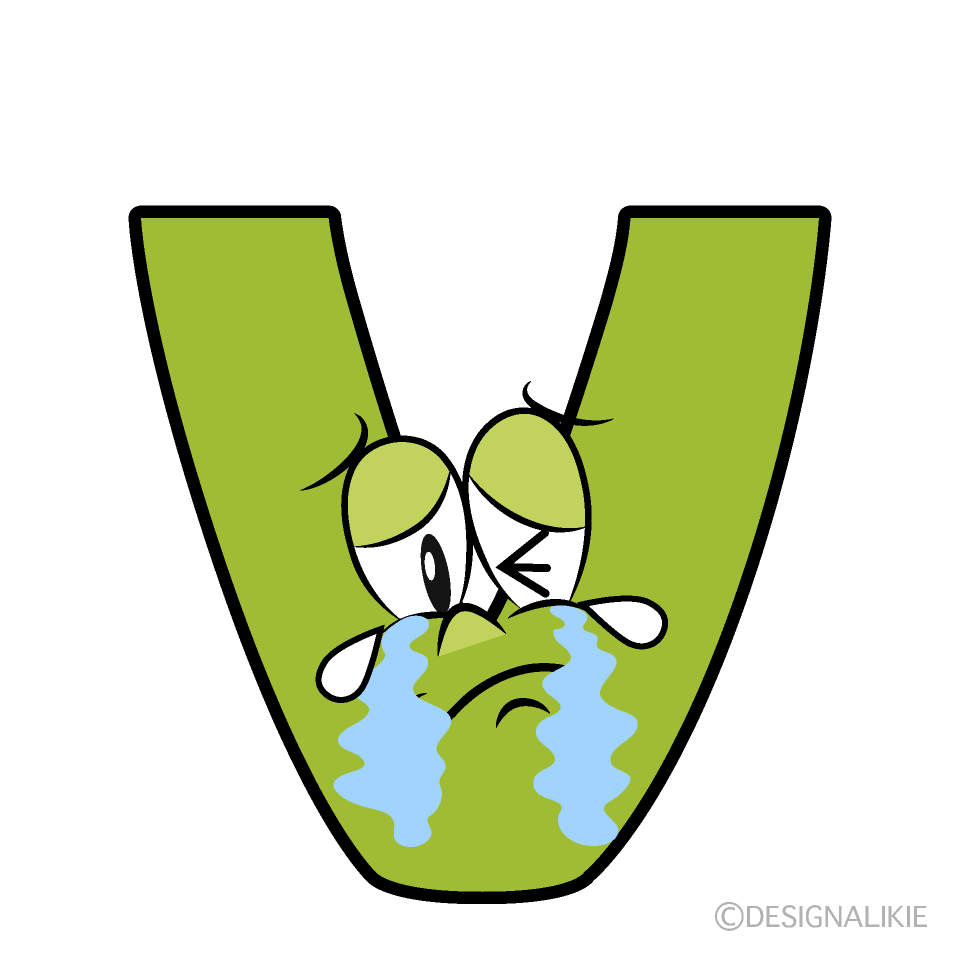 Crying V Cartoon Character Image