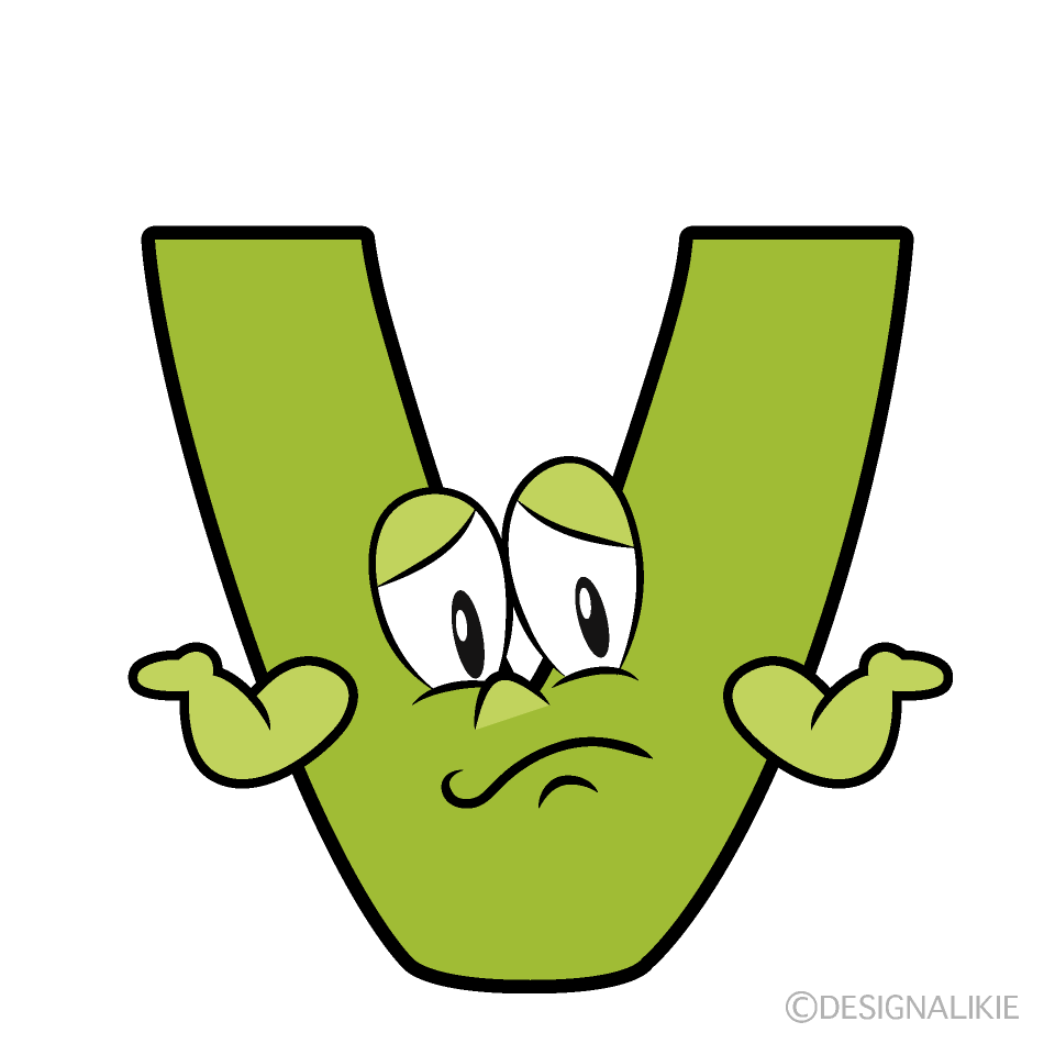 Troubled V Cartoon Character Image