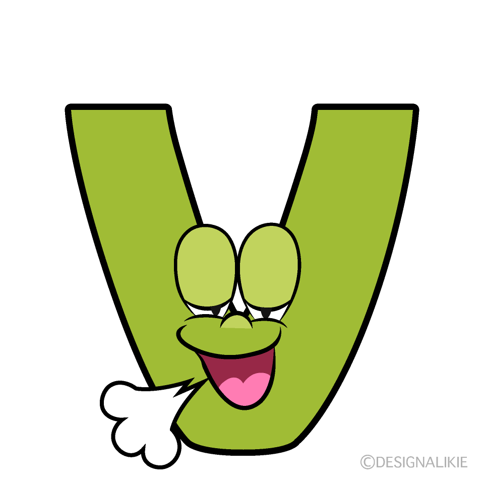 Relaxing V Cartoon Character Image