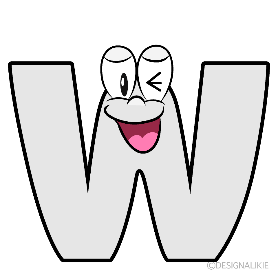 Laughing W Cartoon Character Image