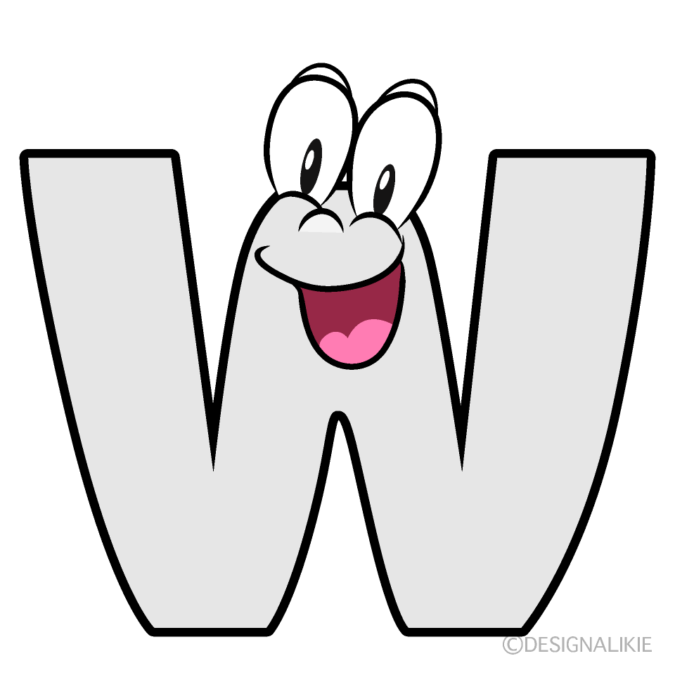 Surprising W Cartoon Character Image