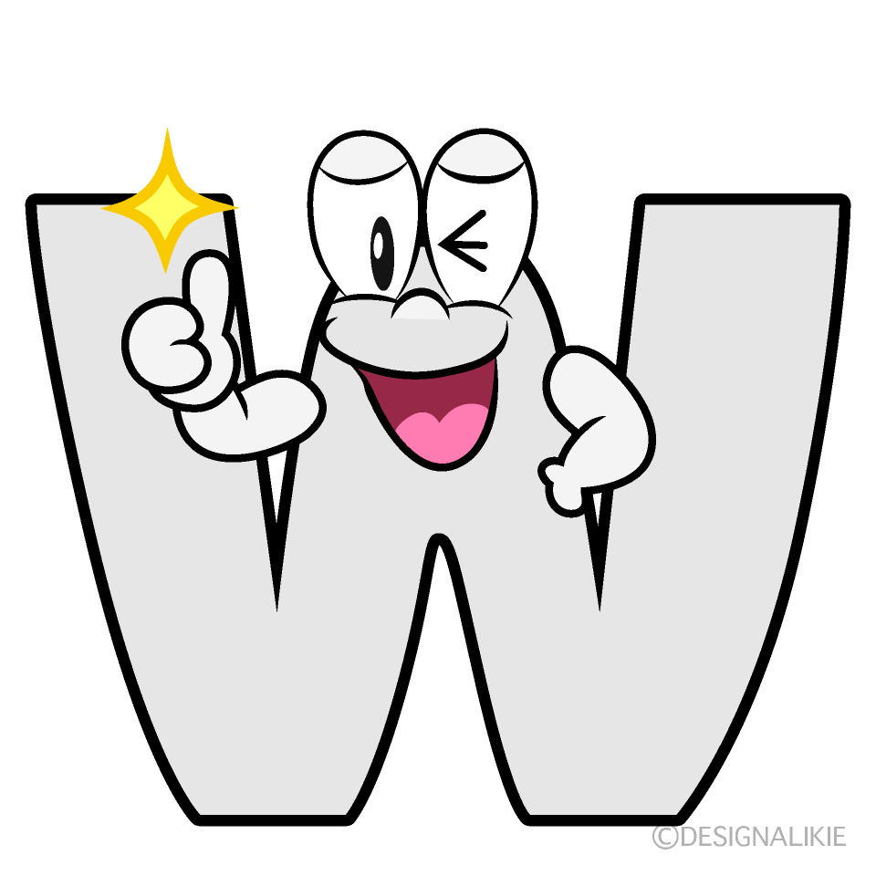 Thumbs up W Cartoon Character Image