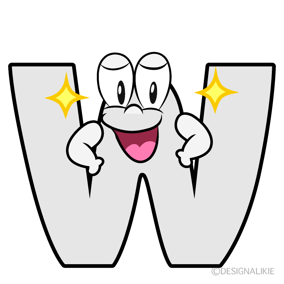 Glitter W Cartoon Character Image