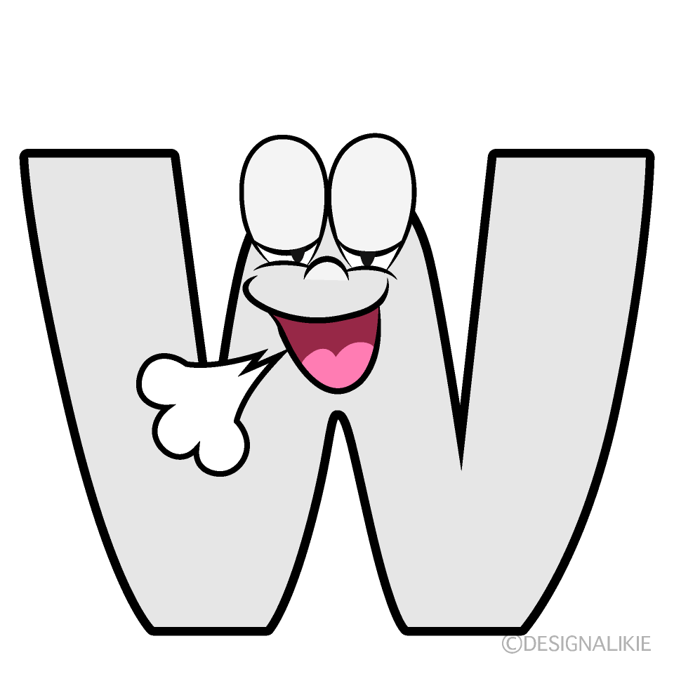 Relaxing W Cartoon Character Image