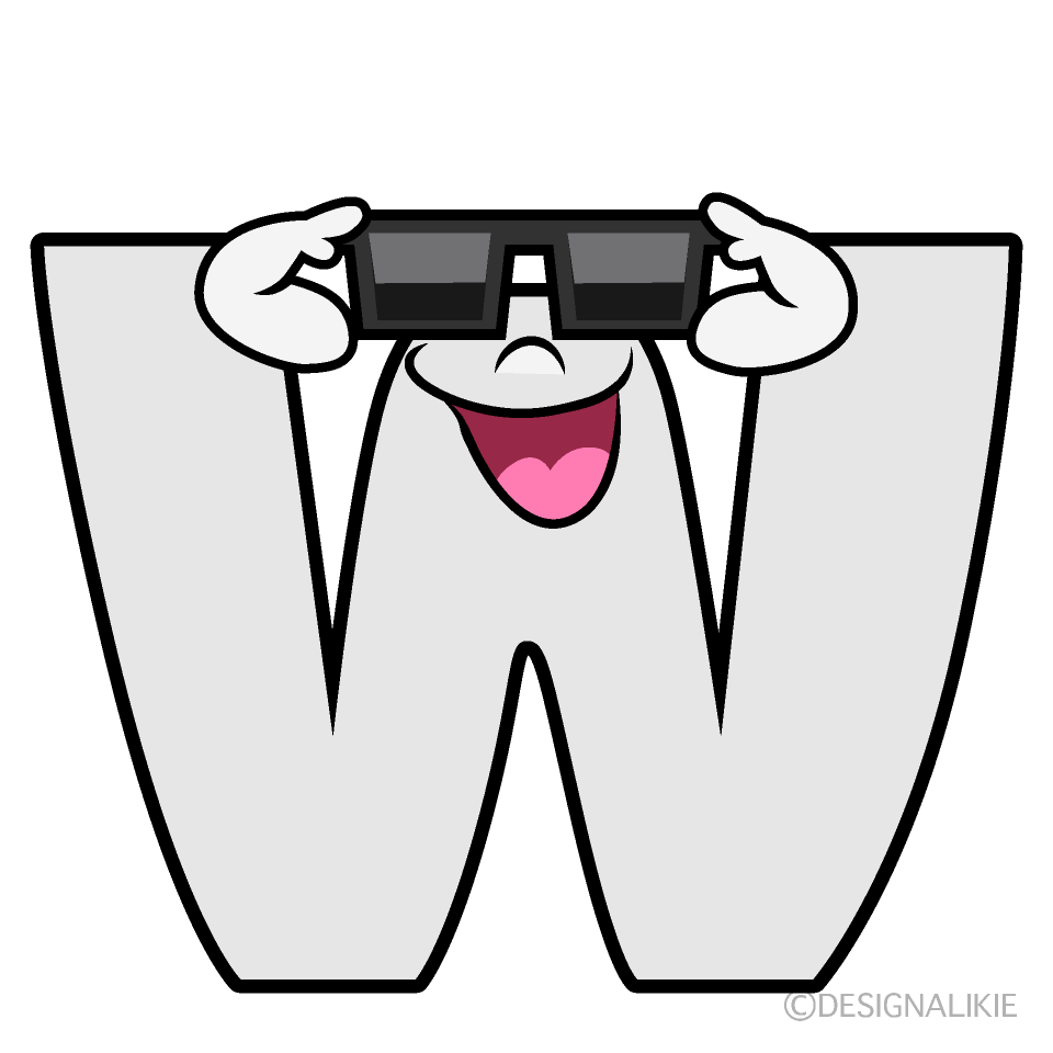 Cool W Cartoon Character Image