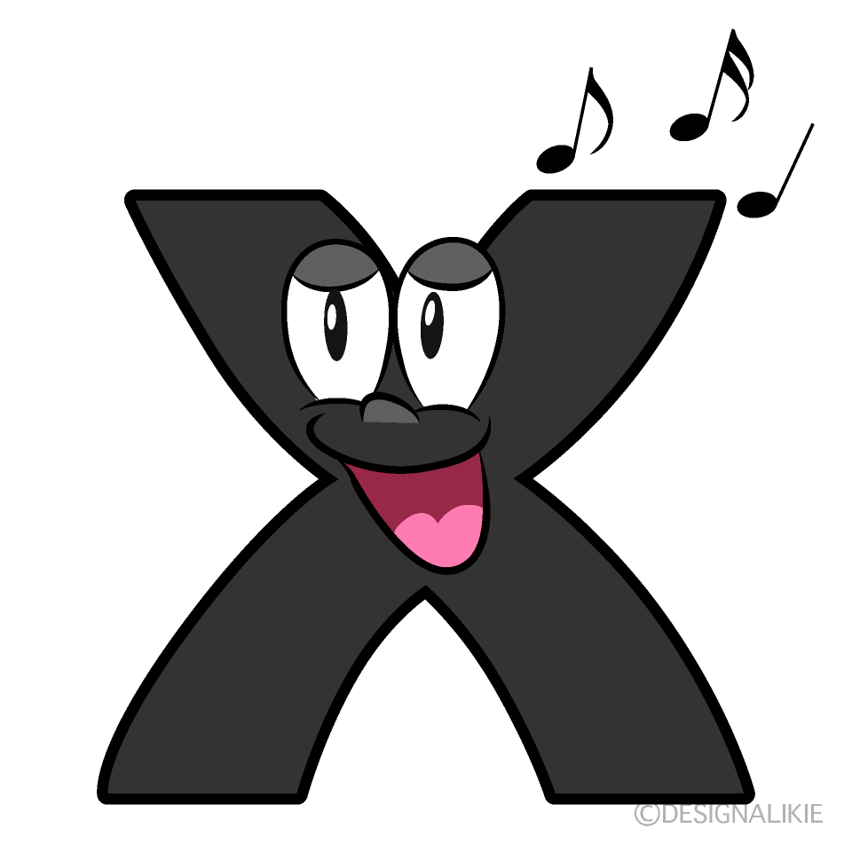 Singing X Cartoon Character Image