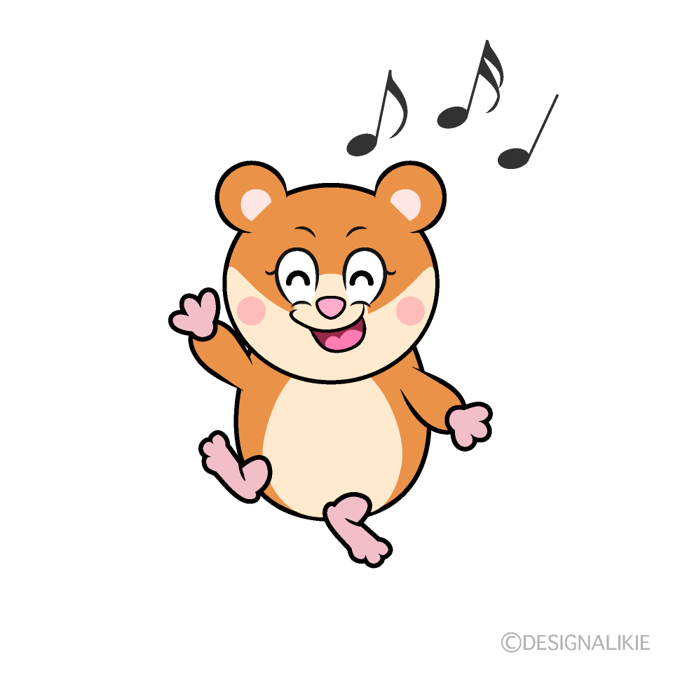 Smiling Hamster Cartoon Character Image