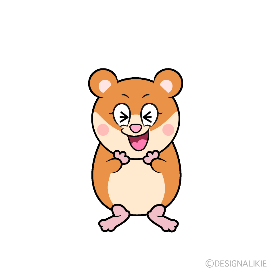 Laughing Hamster Cartoon Character Image