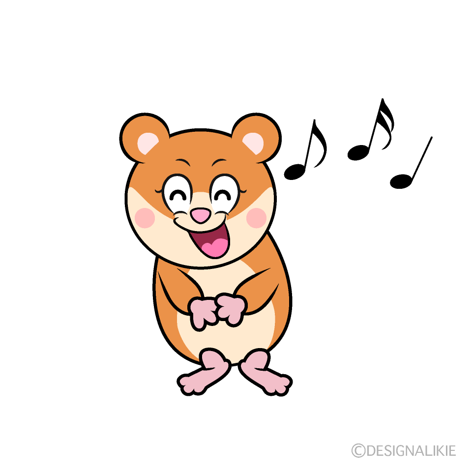 Singing Hamster Cartoon Character Image