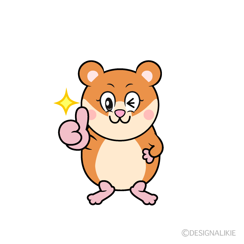 Thumbs up Hamster Cartoon Character Image