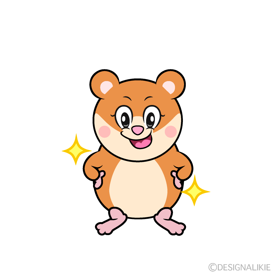 Glitter Hamster Cartoon Character Image