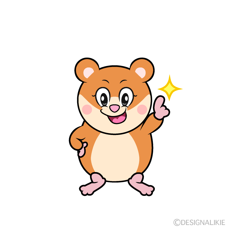 Posing Hamster Cartoon Character Image