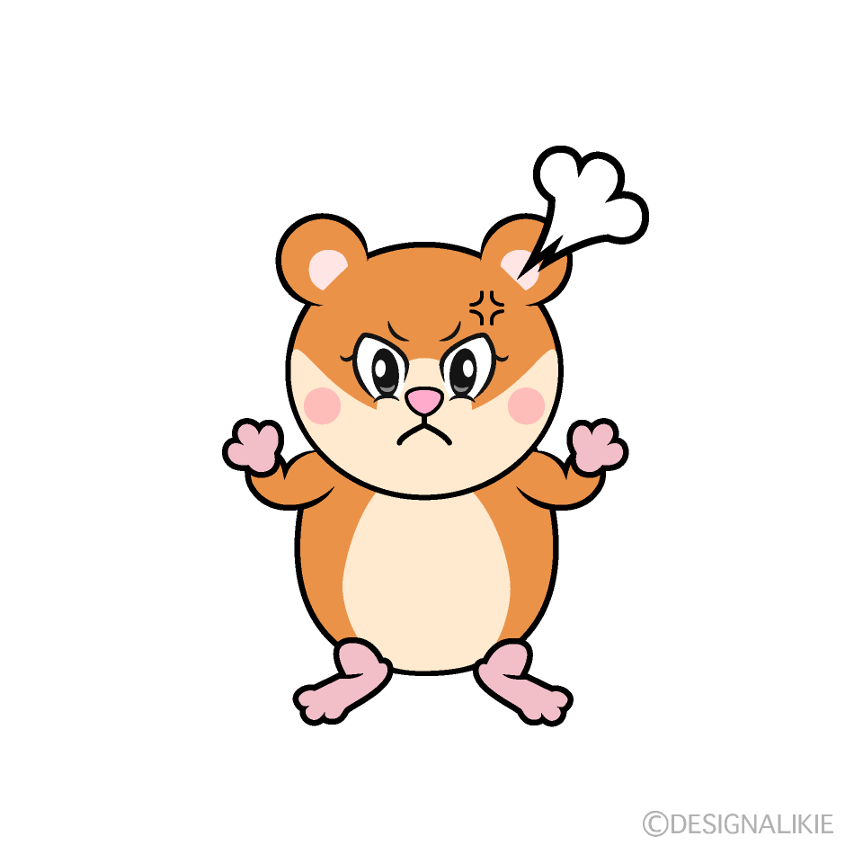 Angry Hamster Cartoon Character Image