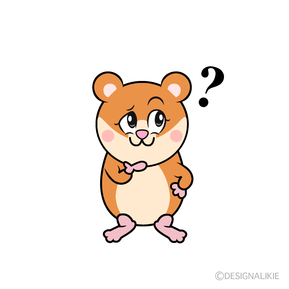 Thinking Hamster Cartoon Character Image
